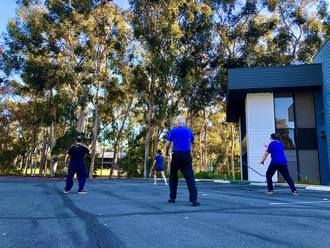 Tai Chi and Wushu outdoors